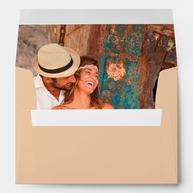 Personalized Romantic Photo Image Inside Lined Envelope (Back (Bottom))