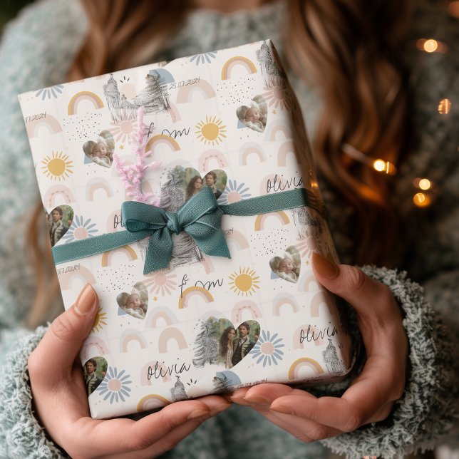 Personalized Romantic Photo & Name Wrapping Paper (Creator Uploaded)