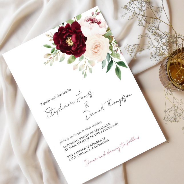 Personalized Romantic Rose Wedding Invitation (Creator Uploaded)