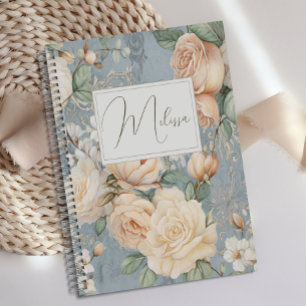 Personalized Romantic Roses Floral Journal