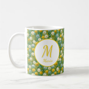 Personalized Romantic Spring Girly Flowers Coffee Mug