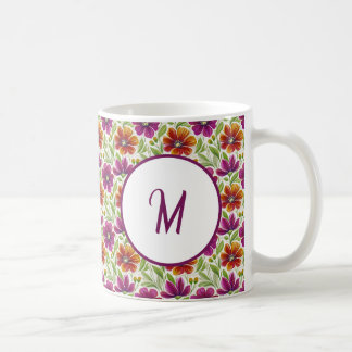 Personalized Romantic Spring Girly Flowers  Coffee Mug