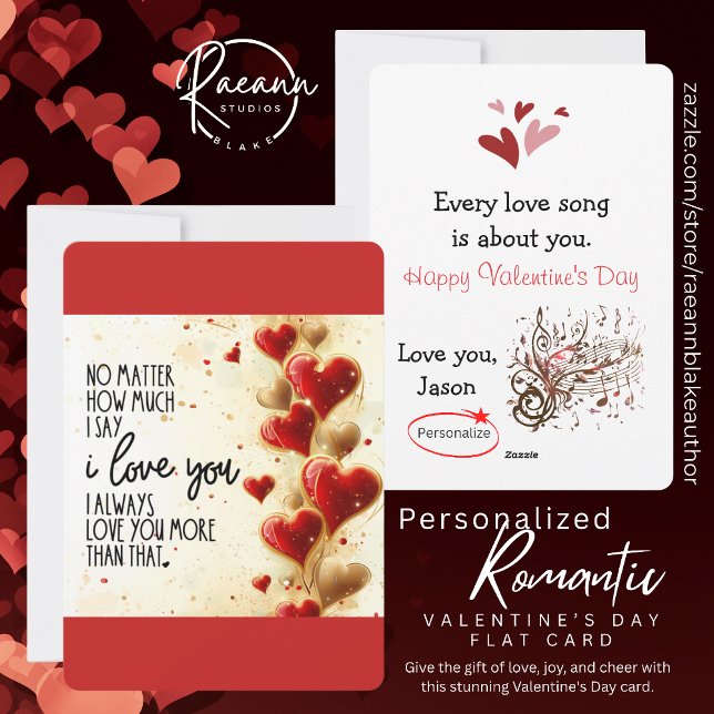 Personalized Romantic Valentine's Day Flat Card (Creator Uploaded)