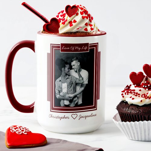 Personalized Romantic Valentines Day Photo Mug