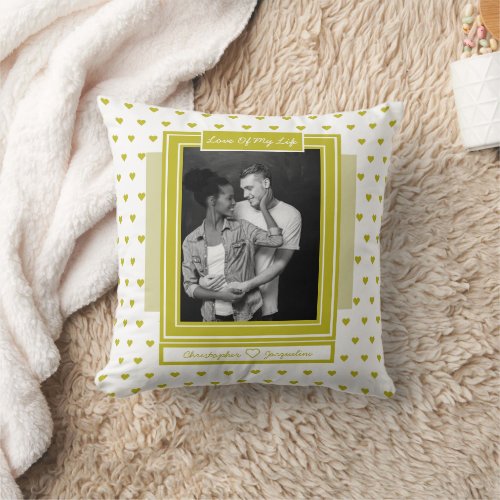 Personalized Romantic Valentines Day Photo Throw Pillow