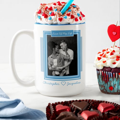 Personalized Romantic Valentines Day Photo Two_Tone Coffee Mug