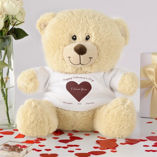 Personalized Romantic Valentines Love Letter Teddy Bear