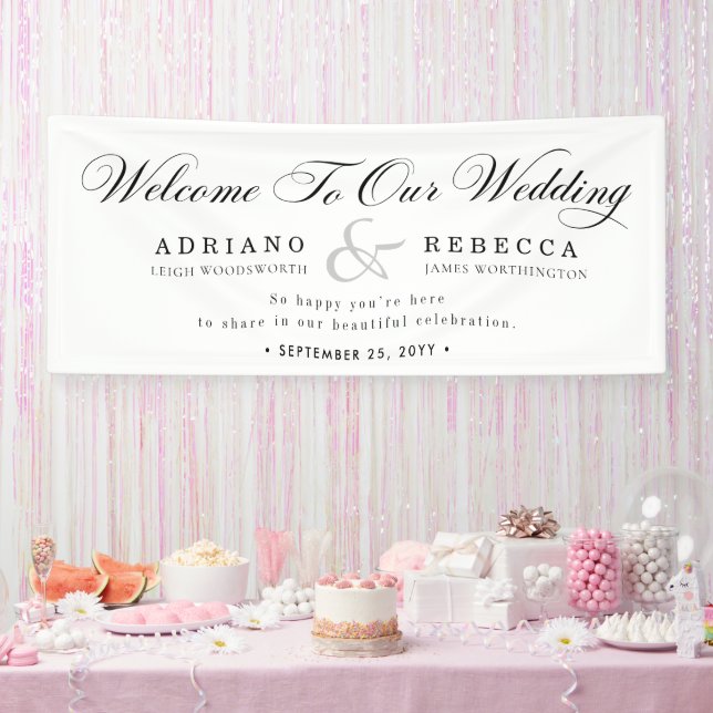 Personalized Romantic Wedding Banner (Party)
