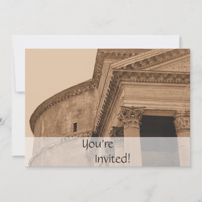 Personalized Rome Pantheon | Italian Dinner Party Invitation (Front)