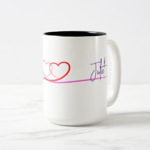 Personalized Romeo and Juliet Heart Love Mug