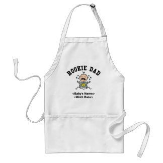 Personalized Rookie Dad Gift Adult Apron