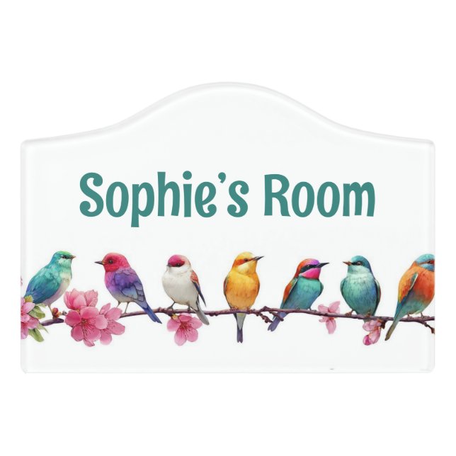Personalized room sign name (Small Crest Front)