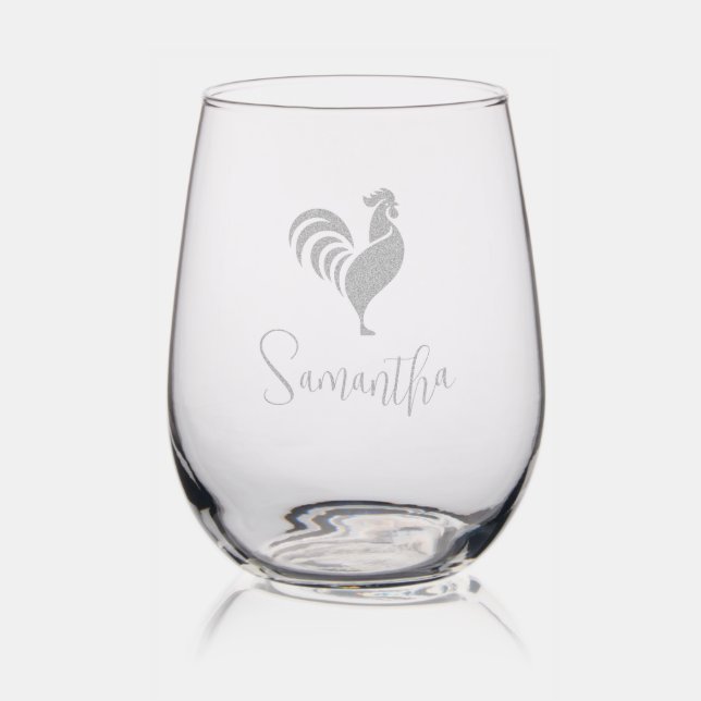 Personalized Rooster Glasses Drinkware (Glassware)
