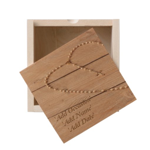 Personalized ROSARY Beads Box Commemorative Gift Zazzle