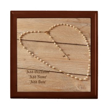 Personalized ROSARY Beads Box - Commemorative Gift