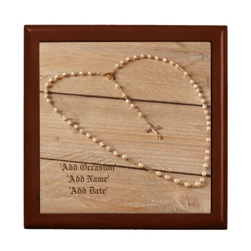 Personalized ROSARY Beads Box _ Commemorative Gift