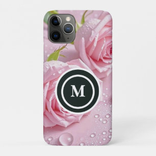 Personalized Rose Boho Floral Watercolor iPhone 11 Pro Case