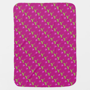 Personalized Rose Bud Pattern Swaddle Blanket