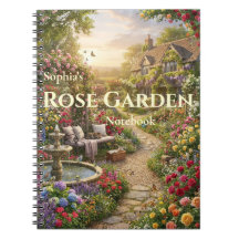 Personalized Rose Garden Spiral Notebook