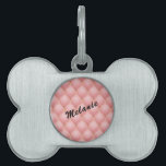 Personalized Rose Gold Custom Name Pet ID Tag<br><div class="desc">Personalized Pet ID Tags with Blush Pink Rose Gold Diamond Tufted Pattern Customizable Custom Name Pet ID Tag / Gift - Add Your Name / Text - Make Your Special Gift ! Resize and move or remove / add text / elements with Customization tool ! Choose fonts / size /...</div>
