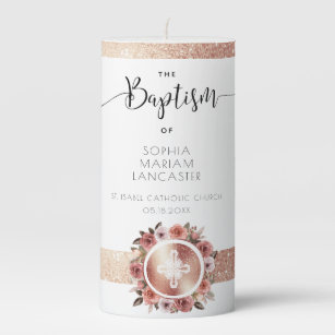baptism candle set for baby girl