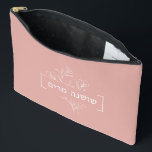 Personalized Rose Gold Floral Hebrew Name  Accessory Pouch<br><div class="desc">This pretty floral Accessory Pouch is the perfect size for pens/pencils, pens and more. It is a terrific (and practical) gift for anyone who loves to stay organized. An original Bat Mitzvah or Morah Gift. Personalize yourself (in under a minute) - with Hebrew name - and your Script message on...</div>