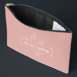 Personalized Rose Gold Floral Hebrew Name  Accessory Pouch<br><div class="desc">This pretty floral Accessory Pouch is the perfect size for pens/pencils, pens and more. It is a terrific (and practical) gift for anyone who loves to stay organized. An original Bat Mitzvah or Morah Gift. Personalize yourself (in under a minute) - with Hebrew name - and your Script message on...</div>