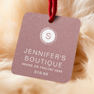 Personalized Rose Gold Glitter Boutique Branding Calling Card