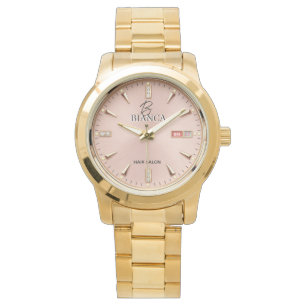 Personalized Rose Gold Hair Salon  Watch