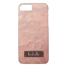 Personalized Rose Gold Leather Iphone case
