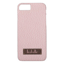 Personalized Rose Gold Leather Iphone case