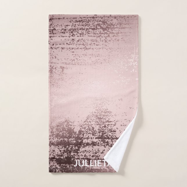 Personalized Rose gold Luxury design Hand Towel (Hand Towel)