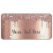 Personalized Rose Gold Metallic Glitter Drips