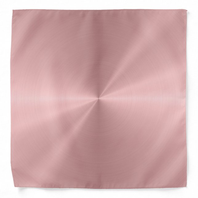 Personalized Rose Gold Metallic Radial Texture Bandana (Front)