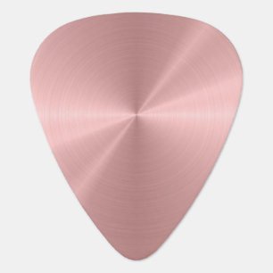 Personalized Rose Gold Metallic Radial Texture Guitar Pick