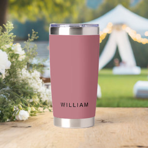 Personalized Rose Gold Monogram   Elegant Custom Insulated Tumbler