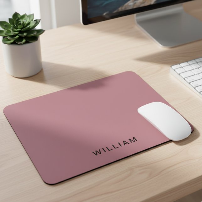 Personalized Rose Gold & Monogram | Elegant Custom Mouse Pad (Creator Uploaded)