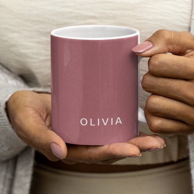 Personalized Rose Gold Monogram Name  Coffee Mug (Creator Uploaded)