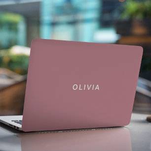 Personalized Rose Gold Monogram Name HP Laptop Skin