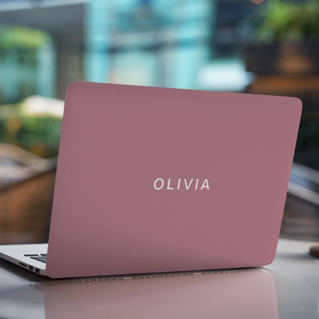 Personalized Rose Gold Monogram Name HP Laptop Skin (Creator Uploaded)