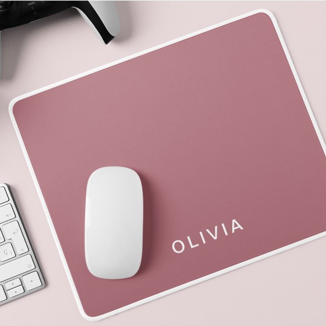 Personalized Rose Gold Monogram Name  Mouse Pad (Creator Uploaded)