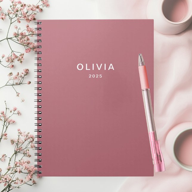 Personalized Rose Gold Monogram Name  Notebook (Creator Uploaded)