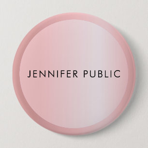 Personalized Rose Gold Monogram Template Elegant Button