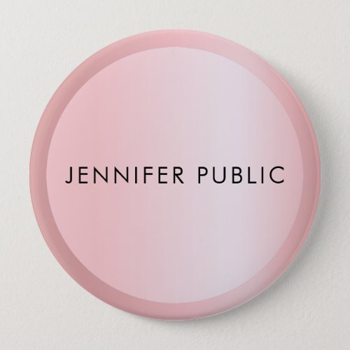 Personalized Rose Gold Monogram Template Elegant Button