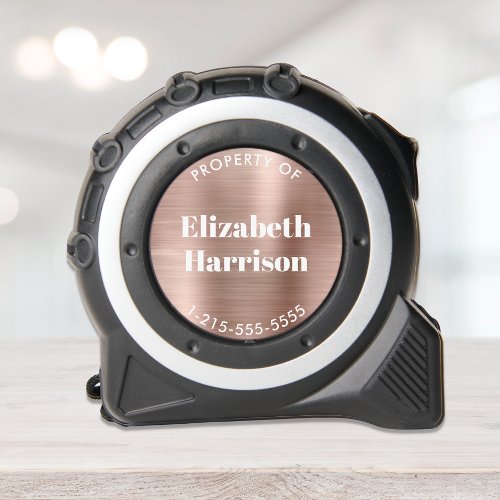 Personalized Rose Gold Tape Measure