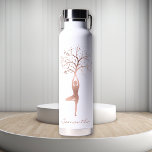 Personalized Rose Gold Tree Pose Namaste  Water Bottle<br><div class="desc">This design may be personalized in the area provided by changing the photo and/or text. Or it can be customized by choosing the click to customize further option and delete or change the color of the background, add text, change the text color or style, or delete the text for an...</div>