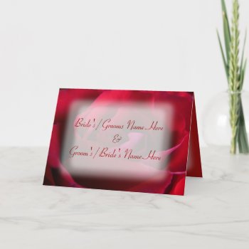 Personalized Rose Greeting Card Wedding Card by artist_kim_hunter at Zazzle