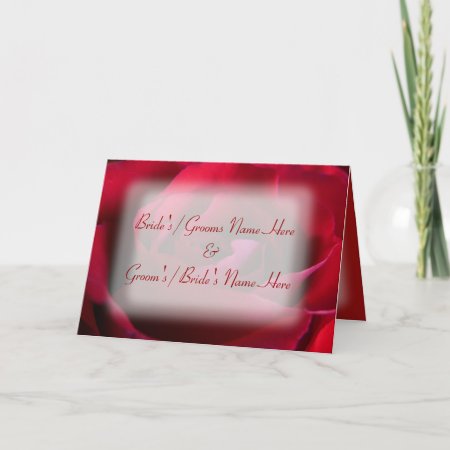 Personalized Rose Greeting Card Wedding Card