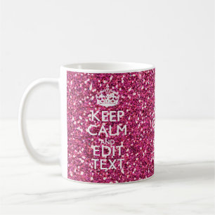 Personalized Rose Keep Calm Decor Coffee Mug