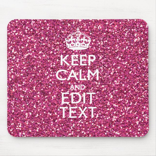 Personalized Rose Keep Calm Decor Mouse Pad (Front)